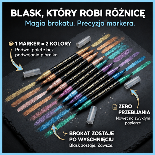 Markery brokatowe shimmer